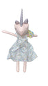 Unicorn plush toy with a dress